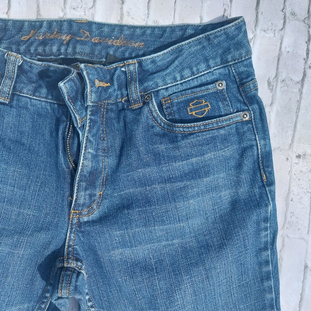 Harley-Davidson Women's Mid-Rise Jeans Apparel Size 6 Stretch Denim US Women's